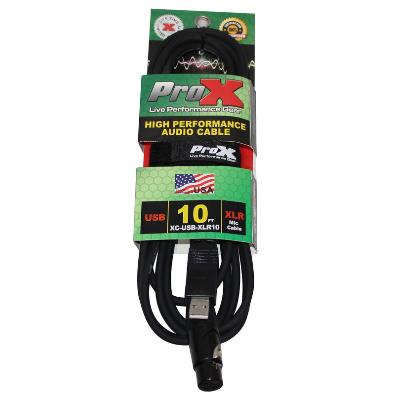 ProX XC-USB-XLR10 XLR-F to USB High Performance Audio Cable - 10ft