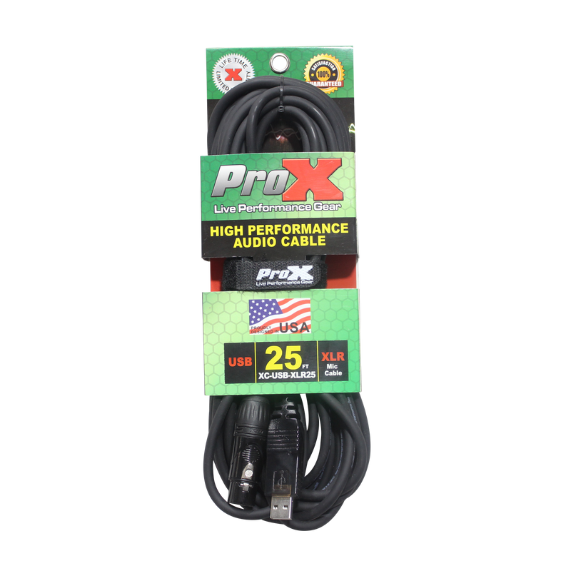 ProX XC-USB-XLR25 XLR-F to USB High Performance Audio Cable - 25ft
