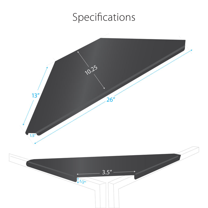ProX XF-CSBX2 Universal Set of Aluminum Corner Shelves for DJ Facades (Black)