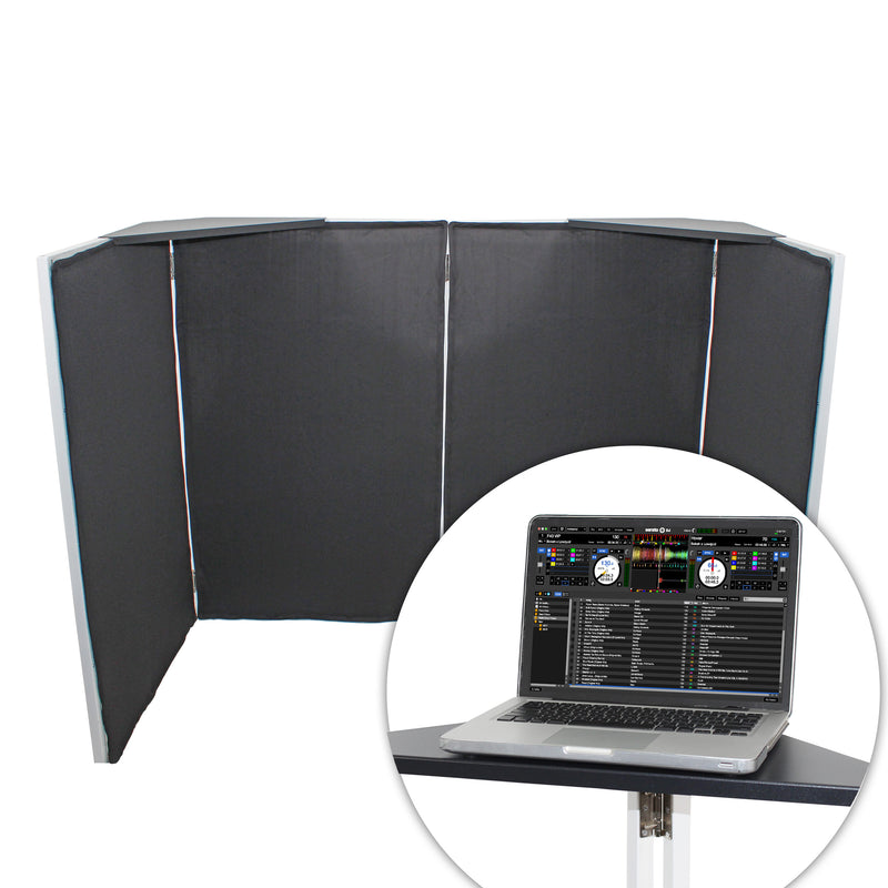 ProX XF-CSBX2 Universal Set of Aluminum Corner Shelves for DJ Facades (Black)
