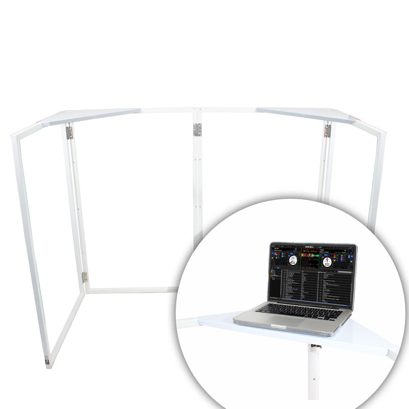 ProX XF-CSWX2 Universal Set of Aluminum Corner Shelves for DJ Facades White Finish