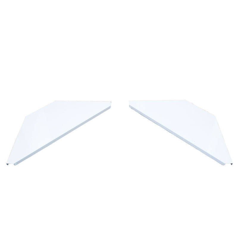 ProX XF-CSWX2 Universal Set of Aluminum Corner Shelves for DJ Facades White Finish
