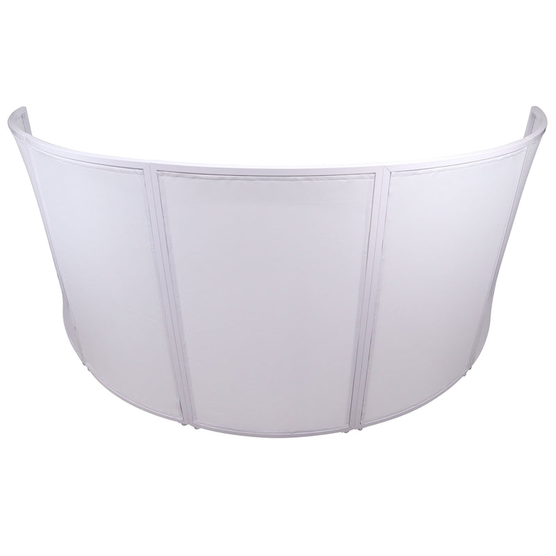ProX XF-LUNA WH LUNA DJ Facade 5 Panel White Hardware w/Black White Scrim Kit