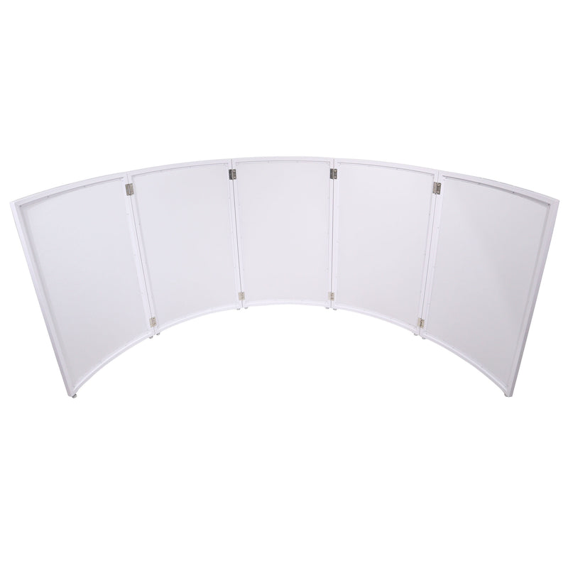 ProX XF-LUNA WH LUNA DJ Facade 5 Panel White Hardware w/Black White Scrim Kit