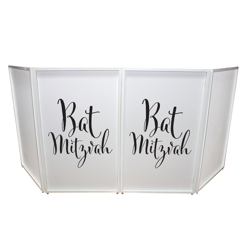 ProX XF-SBATMITZ Bat Mitzvah Facade Enhancement Scrim (Black Script on White)