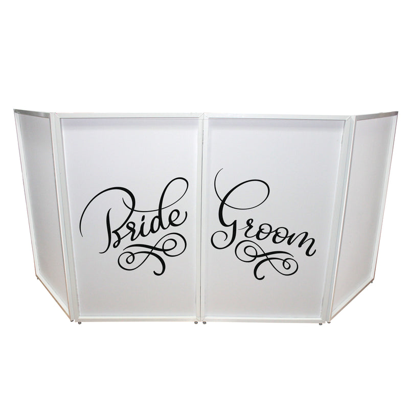 ProX XF-SBRGR20X2 Bride and Groom Facade Enhancement Scrims (Black Script on White)