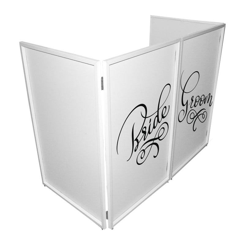 ProX XF-SBRGR20X2 Bride and Groom Facade Enhancement Scrims (Black Script on White)