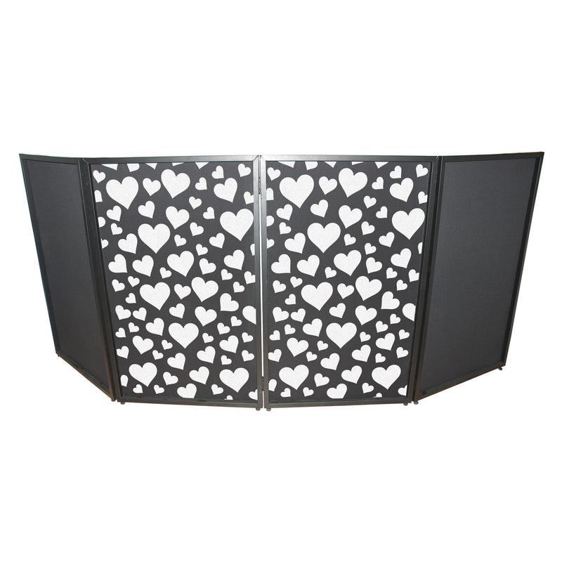 ProX XF-SPHEARTSX2 Hearts Pattern Facade Enhancement Scrims (White Hearts on Black)