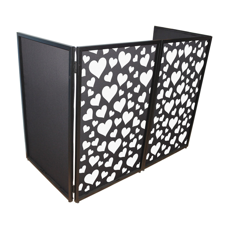 ProX XF-SPHEARTSX2 Hearts Pattern Facade Enhancement Scrims (White Hearts on Black)