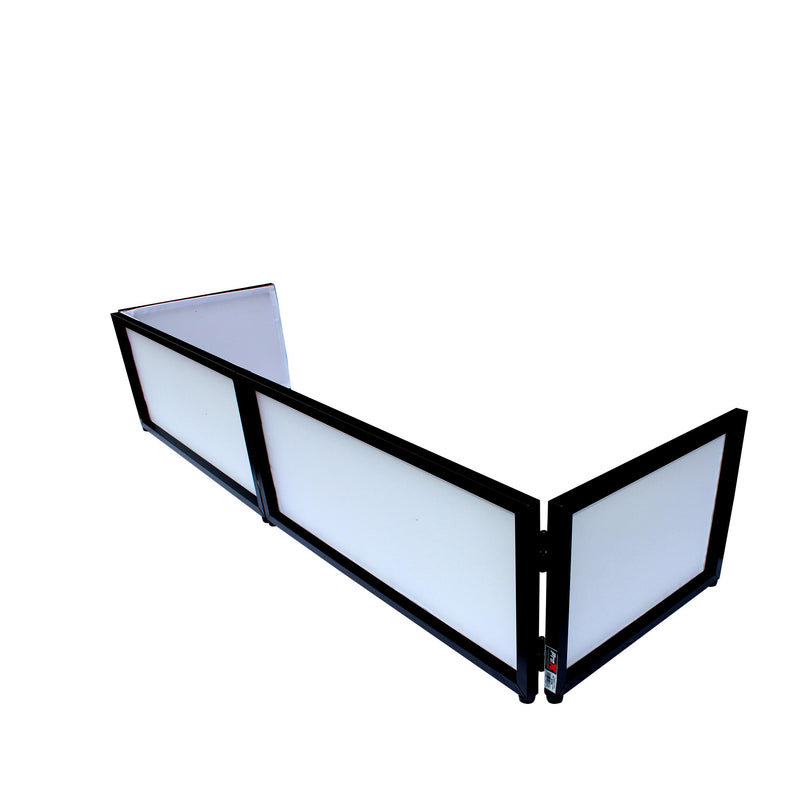 ProX XF-STTFW White 6 Ft Tabletop Facade Replacement Scrim Set - 2 Front Panels and 2 Side Panels