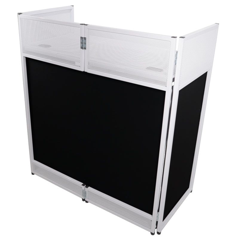 ProX XF-VISTAWHMK2 Vista DJ Booth Facade Table Station - White