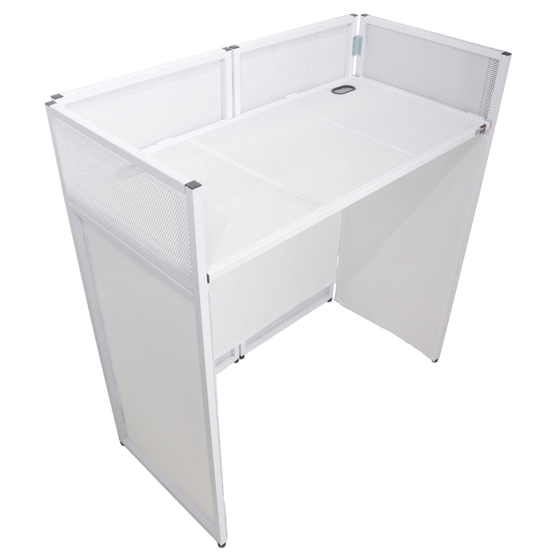 ProX XF-VISTAWHMK2 Vista DJ Booth Facade Table Station - White