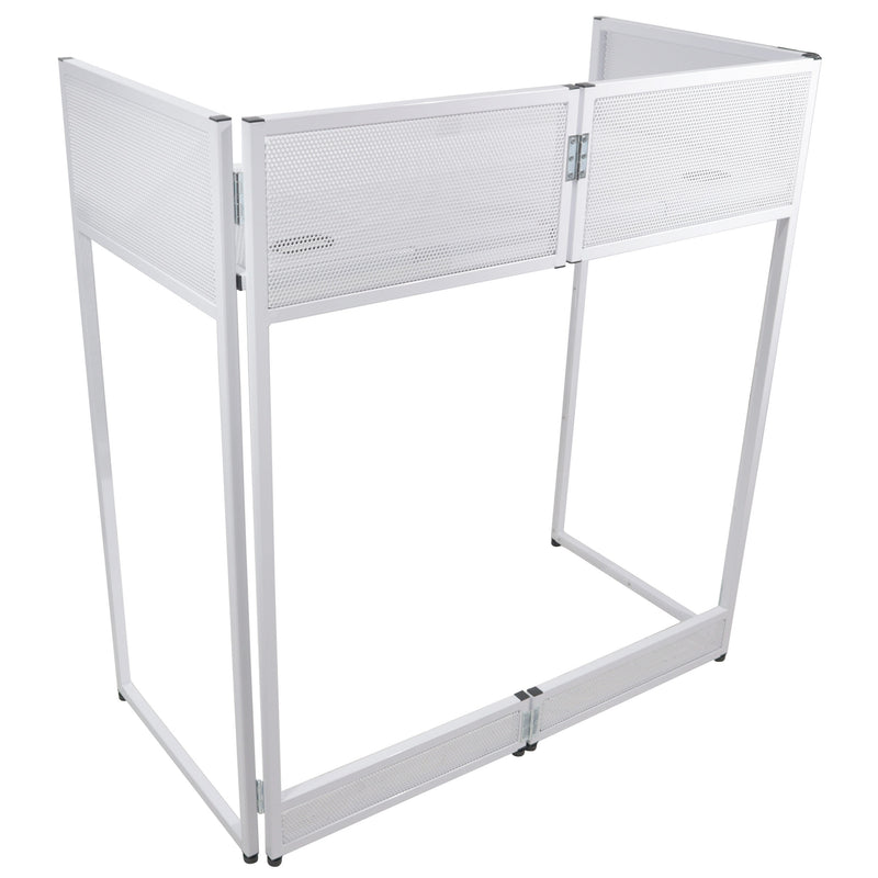 ProX XF-VISTAWHMK2 Vista DJ Booth Facade Table Station - White