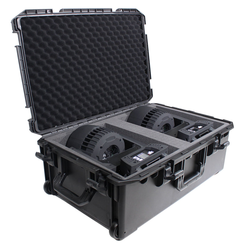 ProX VAULTX XM-1101HW Grand boîtier étanche avec poignée extensible, roues et mousse Pluck-N-Pak