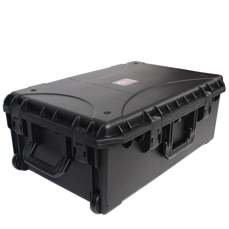ProX VAULTX XM-1101HW Grand boîtier étanche avec poignée extensible, roues et mousse Pluck-N-Pak