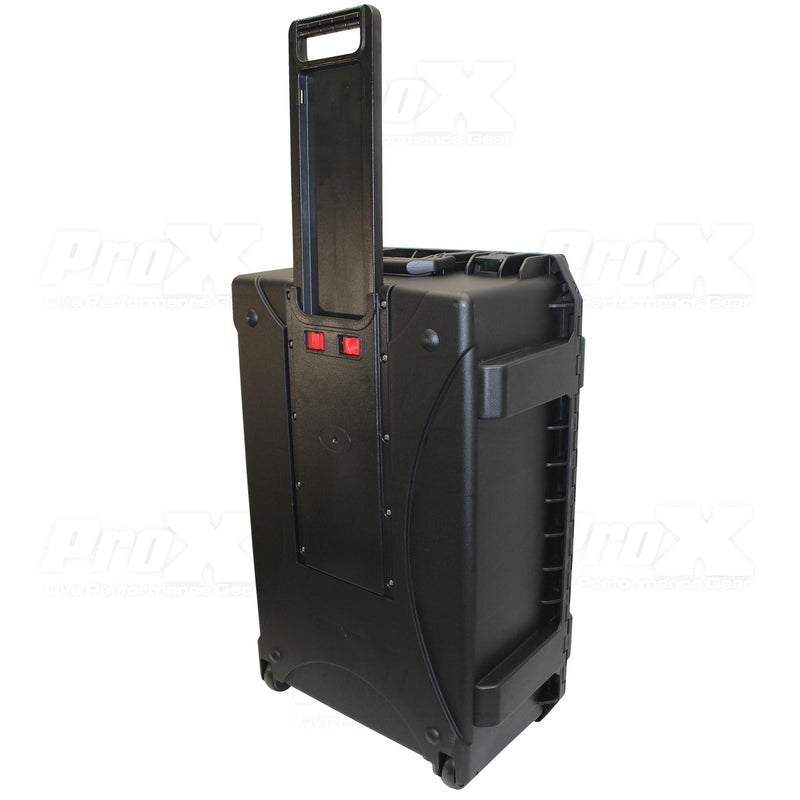 ProX VAULTX XM-1101HW Grand boîtier étanche avec poignée extensible, roues et mousse Pluck-N-Pak