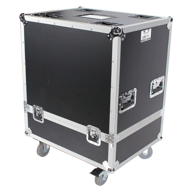 ProX X-RCF-HDL10AX2W Fits 2x RCF HDL 10-A Line Array Speakers Flight Case with 4 inch Wheels