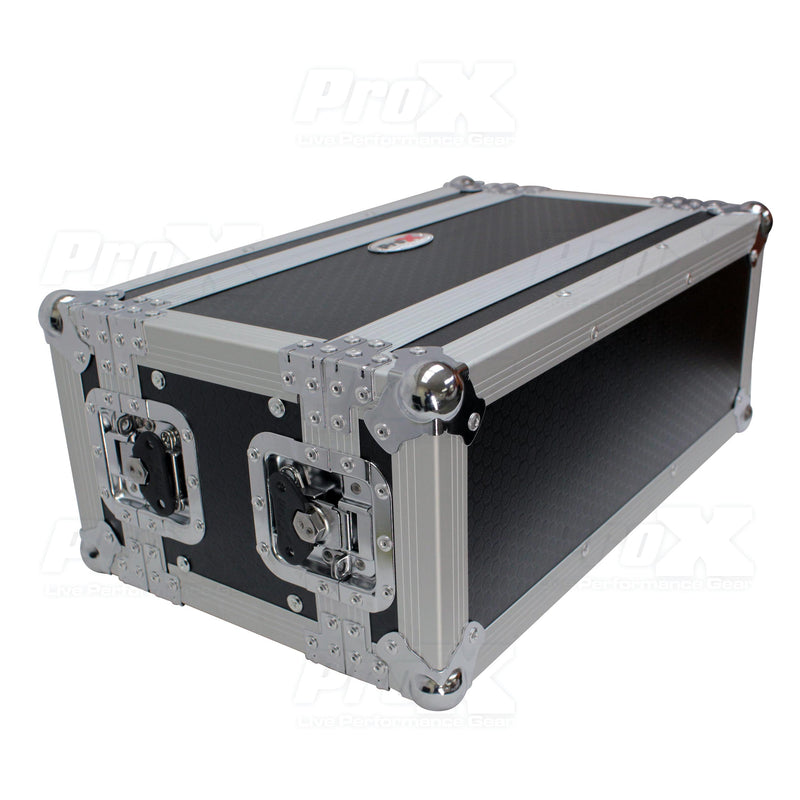 ProX X-4U7D 4U Deluxe Effect Rack 7" de profondeur rail à rail avec poignée