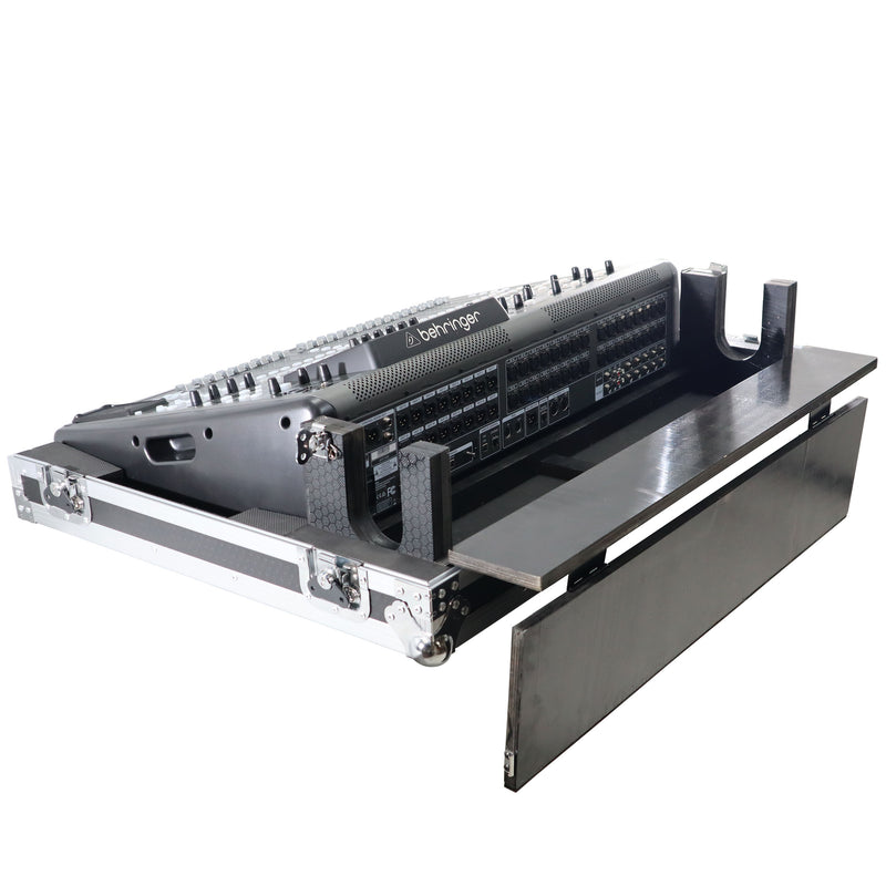 ProX XS-BX32DHW Flight Hard Road Case ProX Mixer Case with Doghouse and Wheels fits Behringer X32