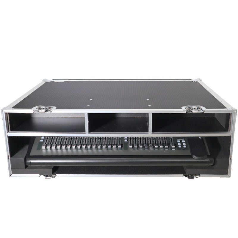 ProX XS-BX32DHW Flight Hard Road Case ProX Mixer Case with Doghouse and Wheels fits Behringer X32