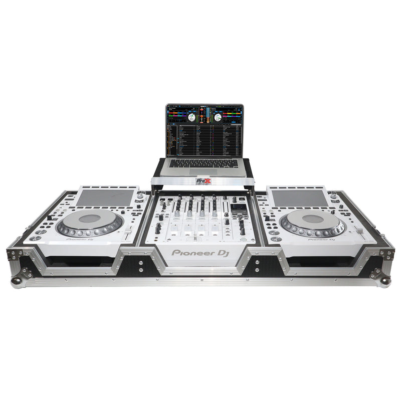 ProX XS-CDM3000WLT Flight Case DJ Coffin for Pioneer Mixer DJM-900NXS2 and 2 CDJ-3000 W-Wheels and Laptop Shelf
