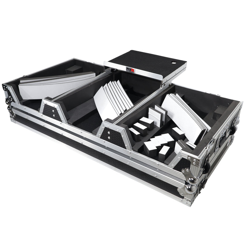 ProX XS-CDM3000WLT Flight Case DJ Coffin for Pioneer Mixer DJM-900NXS2 and 2 CDJ-3000 W-Wheels and Laptop Shelf