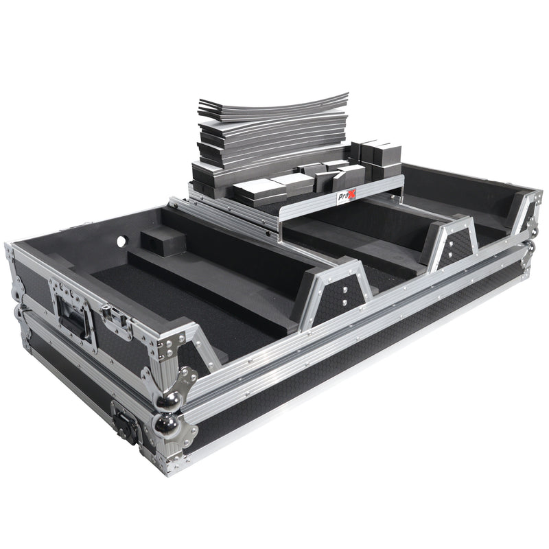 ProX XS-CDM3000WLT Flight Case DJ Coffin for Pioneer Mixer DJM-900NXS2 and 2 CDJ-3000 W-Wheels and Laptop Shelf