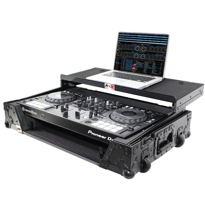ProX XS-DDJ800WLTBL Flight Case For Pioneer DDJ-800 Digital Controller (Black on Black)