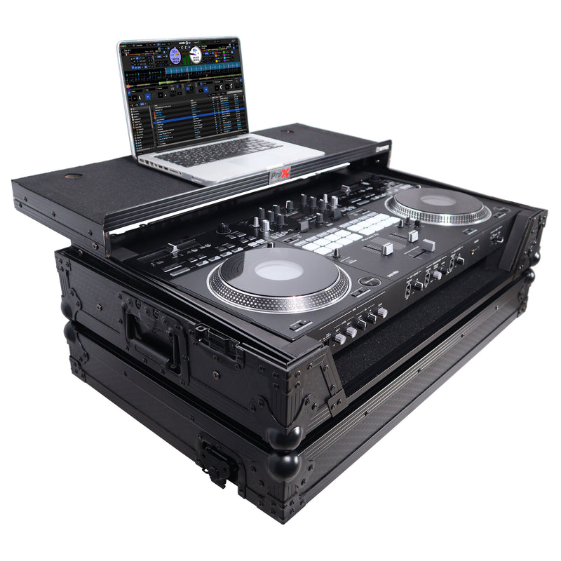 ProX XS-DDJREV7WLTBL ATA Style Flight Case for Pioneer DDJ-REV7 DJ Controller w/Laptop Shelf (Black)