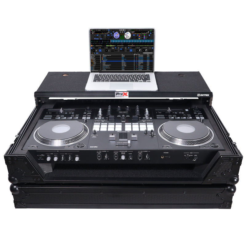 ProX XS-DDJREV7WLTBL ATA Style Flight Case for Pioneer DDJ-REV7 DJ Controller w/Laptop Shelf (Black)