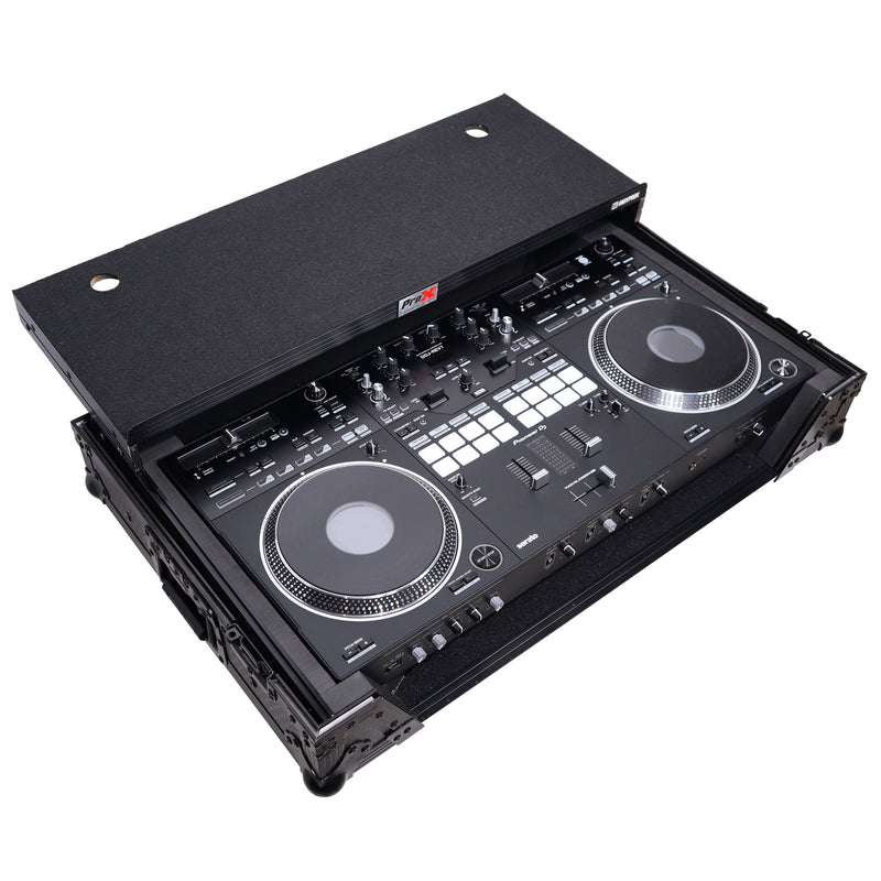 ProX XS-DDJREV7WLTBL ATA Style Flight Case for Pioneer DDJ-REV7 DJ Controller w/Laptop Shelf (Black)