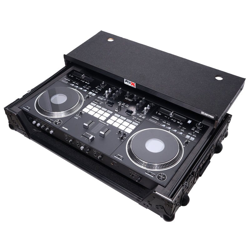 ProX XS-DDJREV7WLTBL ATA Style Flight Case for Pioneer DDJ-REV7 DJ Controller w/Laptop Shelf (Black)