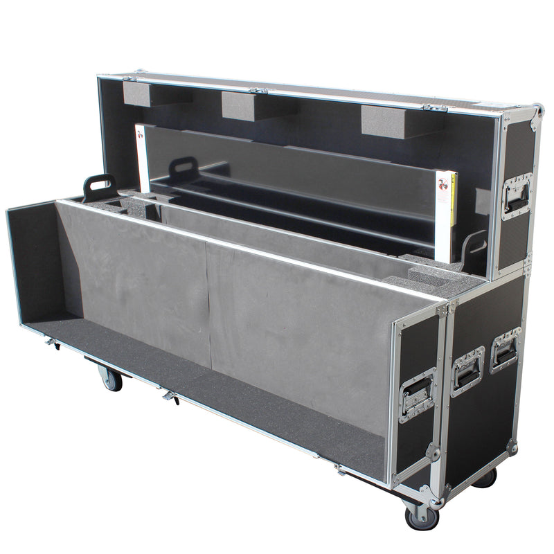 ProX XS-LCD5570WX2 Universal Case for Flat Panel Monitor LED-LCD-Plasma TV Dual 55" to 70" Adjustable Flight Case W-4 Inch Casters