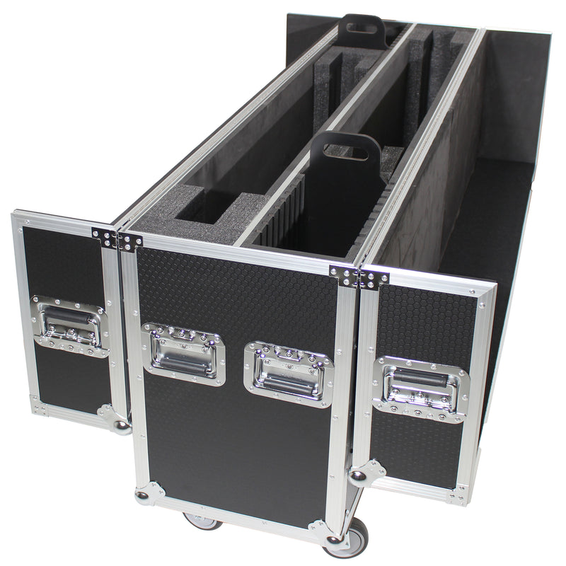 ProX XS-LCD5570WX2 Universal Case for Flat Panel Monitor LED-LCD-Plasma TV Dual 55" to 70" Adjustable Flight Case W-4 Inch Casters