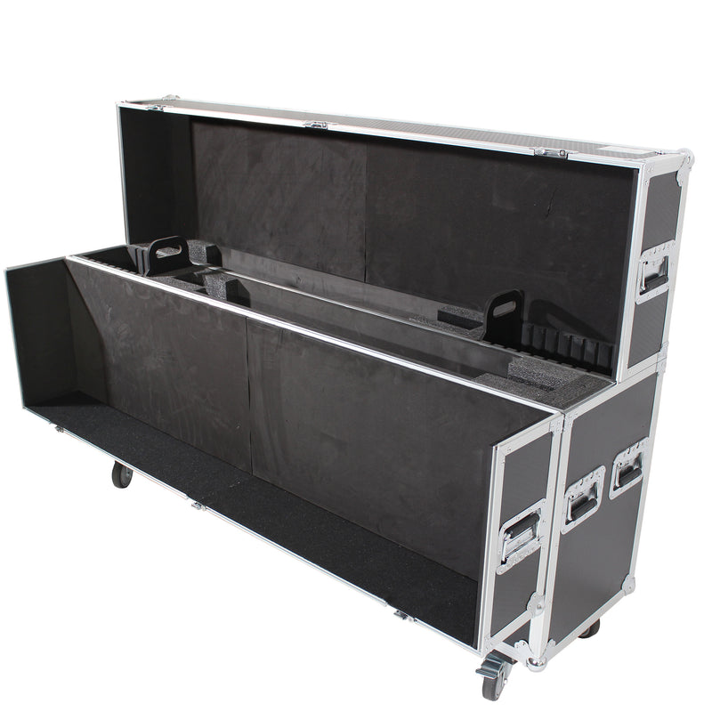 ProX XS-LCD5570WX2 Universal Case for Flat Panel Monitor LED-LCD-Plasma TV Dual 55" to 70" Adjustable Flight Case W-4 Inch Casters