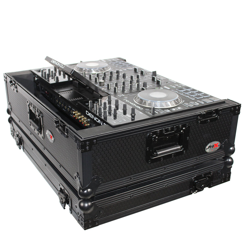 ProX XS-PRIME4WBL2U Flight Case for Denon Prime 4 Standalone DJ System W-2U Rackspace & Wheels