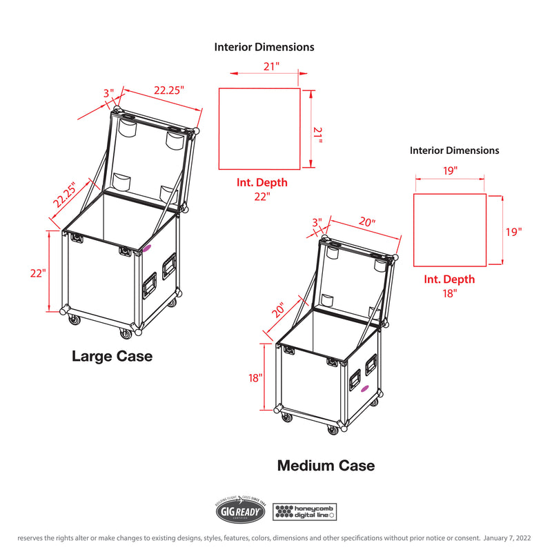 Prox XS-UTL47-PKG2 Package de 2 Études routières de style ATA Storage ATA