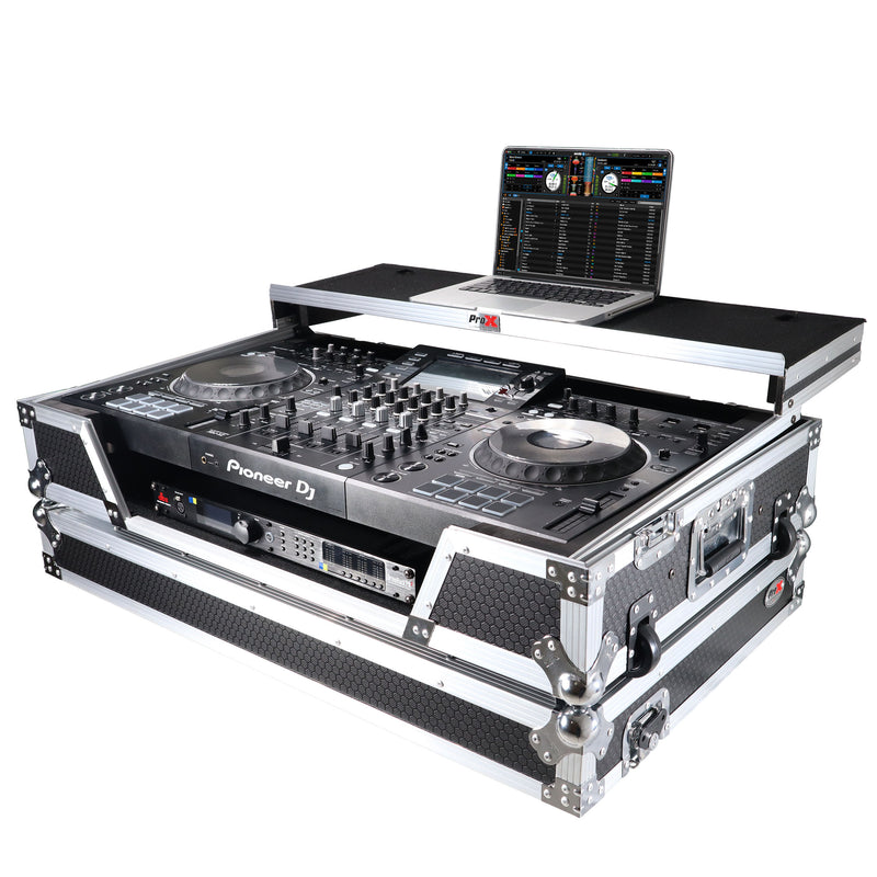 ProX XS-XDJXZ WLT pour étui Pioneer XDJ-XZ DDJ-SZ2 avec étagère et roulettes coulissantes pour ordinateur portable