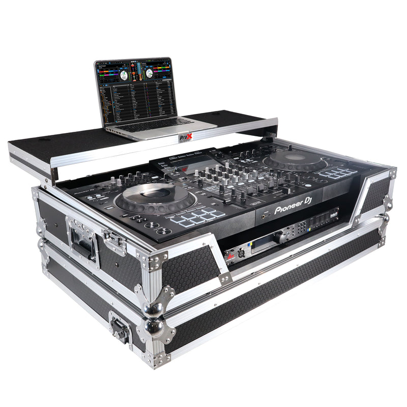 ProX XS-XDJXZ WLT pour étui Pioneer XDJ-XZ DDJ-SZ2 avec étagère et roulettes coulissantes pour ordinateur portable