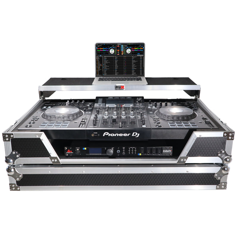 ProX XS-XDJXZ WLT pour étui Pioneer XDJ-XZ DDJ-SZ2 avec étagère et roulettes coulissantes pour ordinateur portable