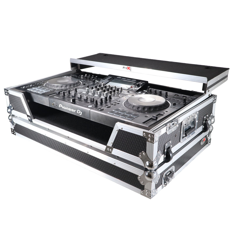 ProX XS-XDJXZ WLT pour étui Pioneer XDJ-XZ DDJ-SZ2 avec étagère et roulettes coulissantes pour ordinateur portable