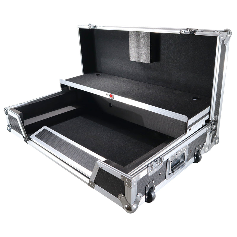 ProX XS-XDJXZ WLT pour étui Pioneer XDJ-XZ DDJ-SZ2 avec étagère et roulettes coulissantes pour ordinateur portable