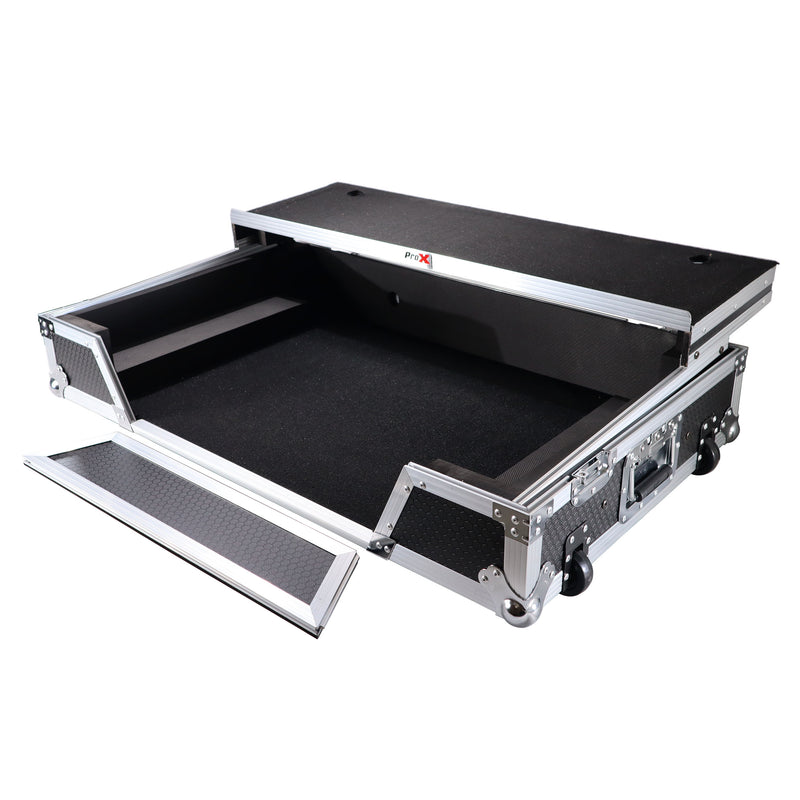 ProX XS-XDJXZ WLT pour étui Pioneer XDJ-XZ DDJ-SZ2 avec étagère et roulettes coulissantes pour ordinateur portable