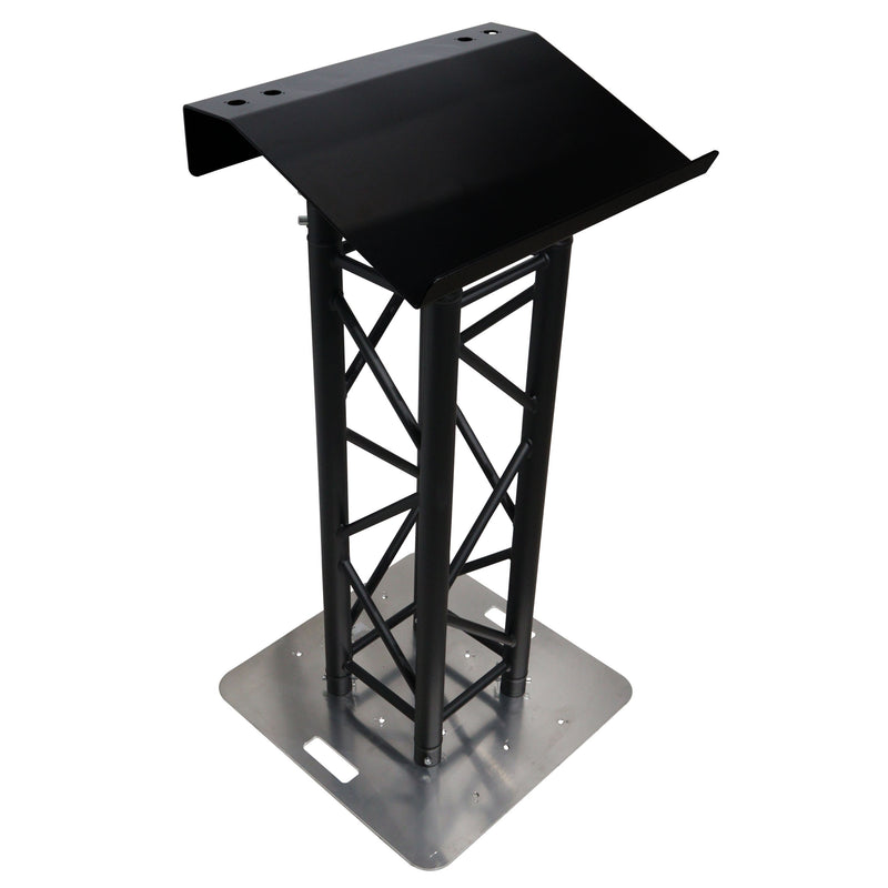 ProX XT-LECTERN24 BL Pupitre en treillis 24" Finition poudre noire en aluminium pour F34 avec 4 perforations pour connecteurs série D