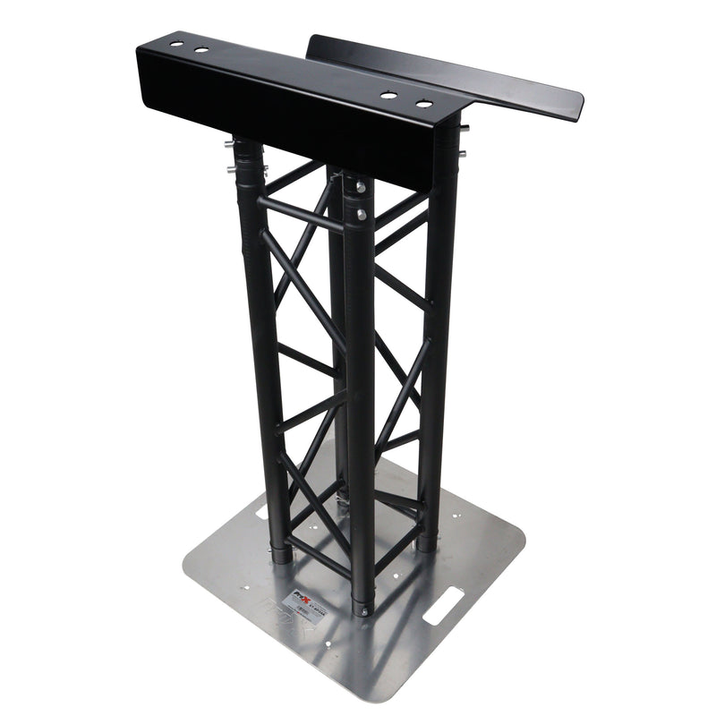 ProX XT-LECTERN24 BL Pupitre en treillis 24" Finition poudre noire en aluminium pour F34 avec 4 perforations pour connecteurs série D