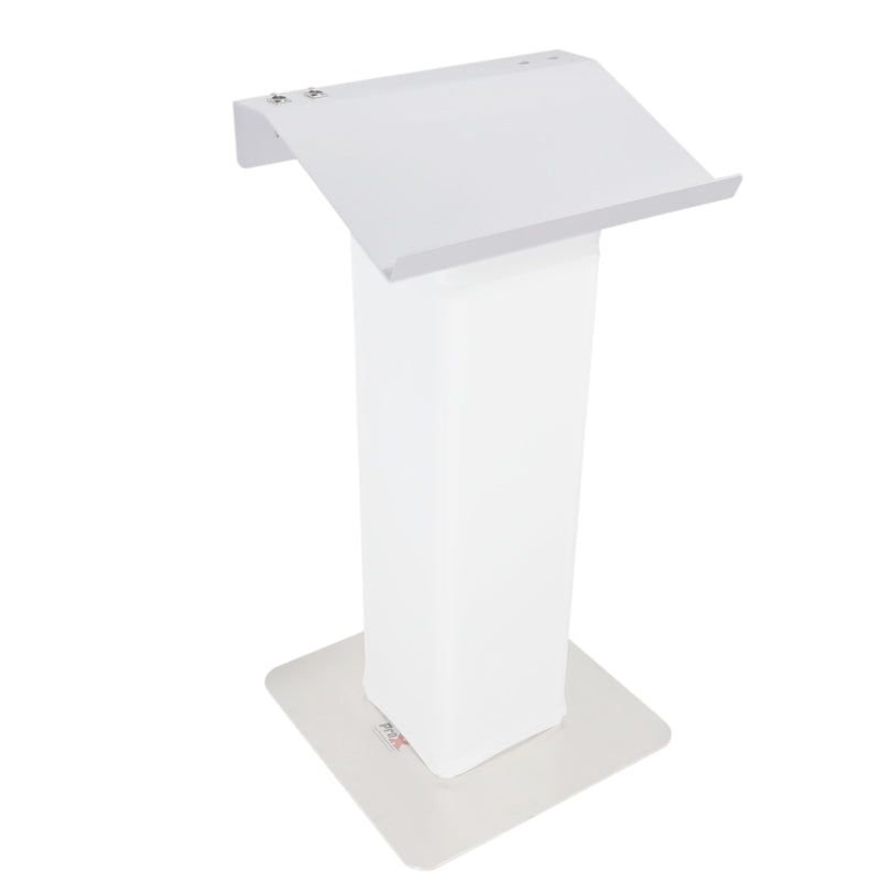 ProX XT-LECTERN24 WH Pupitre en treillis 24" en aluminium pour F34 avec 4 connecteurs perforés pour la série D (finition blanche)