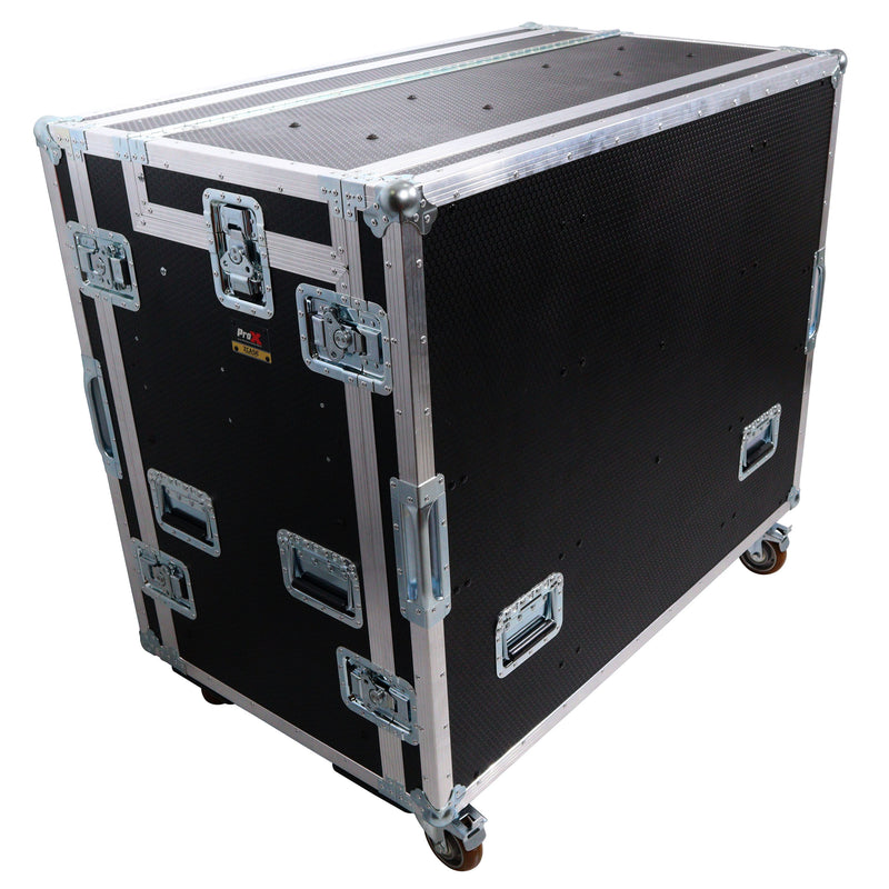 ProX Mobile XZF-AVPRO 2X12U 2X4U AV Broadcasting Streaming Recording Studio Workstation Case