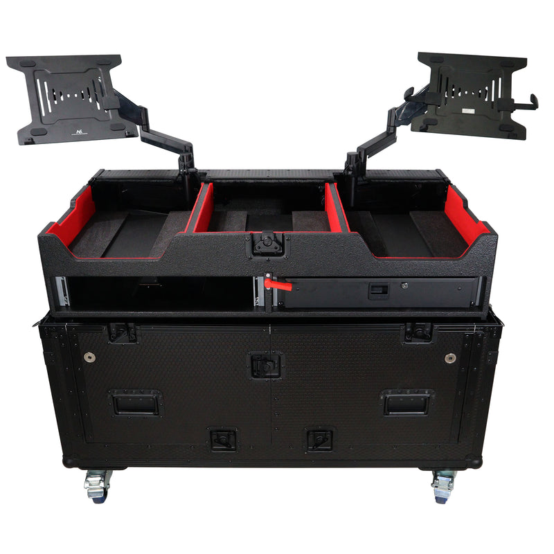 ProX XZF-CDM3K-BLK Flip-Ready Easy Retracting Hydraulic Lift Case