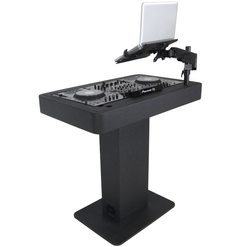 ProX XZF-DJCTBL Control Tower DJ Podium for Pioneer DDJ-REV7 XDJ-XZ DDJ-1000 RANE One (Black Finish)