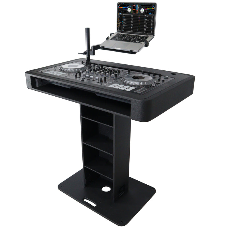 ProX XZF-DJCTBL Control Tower DJ Podium for Pioneer DDJ-REV7 XDJ-XZ DDJ-1000 RANE One (Black Finish)